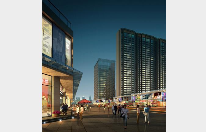 黑龙江哈尔滨知名地产广场建筑设计-通过突出其材质并配有"繁星"点第5